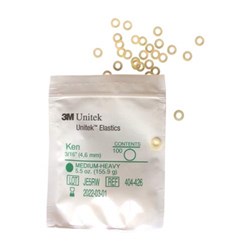 3M Unitek Latex Elastics, Medium-Heavy 5 1/2 Oz 3/16", Ken