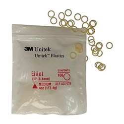 3M Unitek Elastics, Medium 4 oz, 1/4 in, Elliot, 404-536, 100-Pack ( 30 Pk/Box)