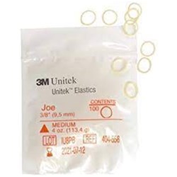 3M Unitek Latex Elastics, Medium 4 Oz 3/8", Joe