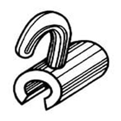 3M Unitek Archwire Stop, With Hook, For .036 in. Round Wire, Split Crimpable, 536-740, 10-Pack