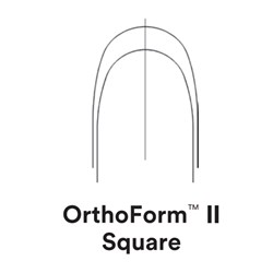 3M Unitek Nitinol Classic Archwire, .012, OrthoForm II Square, Lower, 9296-604, Unit of Use, 10-Pack