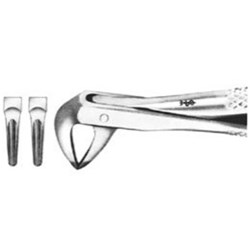 Aesculap Forceps #74N - Lower Root Crowded Incisors Beaks - 2.8mm - DG700