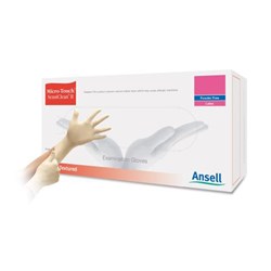 Ansell Gloves - Sensiclean II - Latex - Non Sterile - Powder Free - Large, 100-Pack