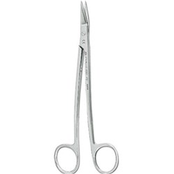 ASA Dental Gum Scissors - Dean - #1 - Curved One Blade Serrated - 17cm