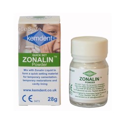 Kemdent ZONALIN - Luting Cement - Quick Set Powder - 28g Jar