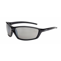 Bolle Safety Glasses - PROWLER - Black Frame - Silver Flash Lens