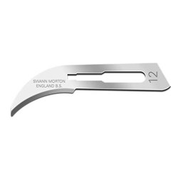 Swann Morton Scalpel Blade - Size 12, 100-Pack
