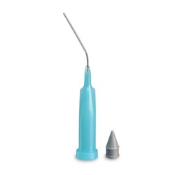 Centrix AccuDose - Stainless Steel Needle Tip - Bendable - Aqua Blue Tube with Grey Plug - 24 Gauge, 100-Pack