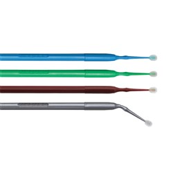 Centrix Benda Micro Applicator - Single Ended - Regular Point White Tip - Assorted - Blue Green Silver Purple, 400-Pack