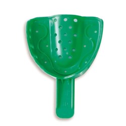 GC Spacer Tray - Disposable Perforated Impression Tray - 1D - Large Upper - Green, 12-Pack