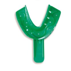 GC Spacer Tray - Disposable Perforated Impression Tray - 20D - Large Lower - Green, 12-Pack