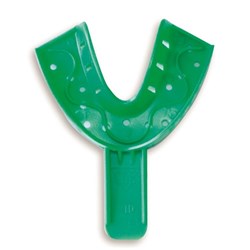 GC Spacer Tray - Disposable Perforated Impression Tray - 22D - Small Lower - Green, 12-Pack