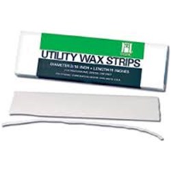 Coltene Hygenic Utility Wax Round Strips - White - 4.8 x279mm Box 80