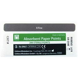 Coltene HYGENIC Paper Points - White Points - Size XF - Drawer Box, 200-Pack