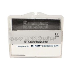 Coltene TMS Link Self-Threading Pins - Minim Double Shear - Diameter .525mm - Silver, 50-Pack