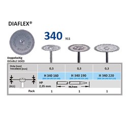 Horico Diamond Disc - 340-220 - Flexible - Double Sided - Fine - Straight (HP), 1-Pack