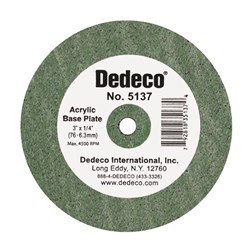 Dedeco Lathe Wheel - Coarse - Acrylic Base Plate - 76 x 6.3mm