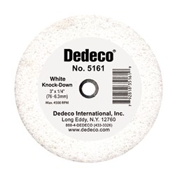 Dedeco Lathe Wheel - White - Knock Down - Coarse - 76 x 6.3mm