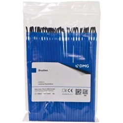 DMG Luxatemp Glaze and Bond Brushes - Blue Handle with Black Bristles, 50-Pack
