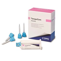 DMG TempoCem - Temporary Luting Cement with Eugenol - 63g Automix Cartridge, 1-Pack and Mixing Tips