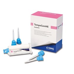 DMG TempoCem NE - Non-Eugenol Temporary Luting Cement - 60g Automix Cartridge, 1-Pack and Mixing Tips