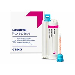 DMG Luxatemp Fluorescence - Temporary Crown and Bridge - Shade A35 - 76g Cartridge, 1-Pack and 15-Pack Mixing Tips