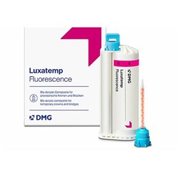 DMG Luxatemp Fluorescence - Temporary Crown and Bridge - Shade A3 - 76g Cartridge, 1-Pack and 15-Pack Mixing Tips