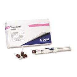 DMG TempoCem - Temporary Luting Cement with Eugenol - 11g Smartmix Syringe, 2-Pack and 20-Pack SmartMix Tips