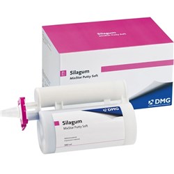 DMG SilaGum Putty Soft - 380ml Cartridge, 1-Pack and 10 White MixStar Tips