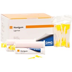 DMG HoniGum - Light Fast - Bulk Pack - 50ml Cartridge, 8-Pack with 50 Auto Mix tips