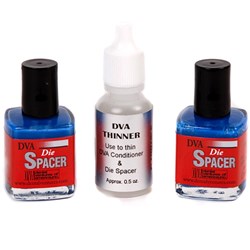 DVA Die Spacer Kit - Blue - 1/2oz, 2-Pack with 1/2oz Thinner