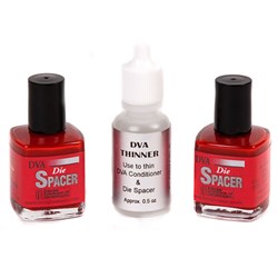 DVA Die Spacer Kit - Red - 1/2oz, 2-Pack with 1/2oz Thinner