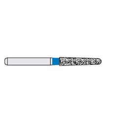 Ecoline Diamond Bur - 856LM-018 - Round tapered Chamfer Long - High Speed, Friction Grip (FG), 50-Pack