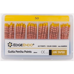 EdgeEndo EdgeFile GuttaPercha Points - 06 Taper - Size 50, 60-Pack
