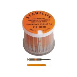 Stabilok Pin - Orange - Medium, 20-Pack with 1 Titanium Drill