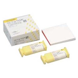 GC FUJI TEMP LT - Self-Cured Glass Ionomer Provisional & Implant Cement - 13.3g Cartridge, 2-Pack and Mixing Pad #22