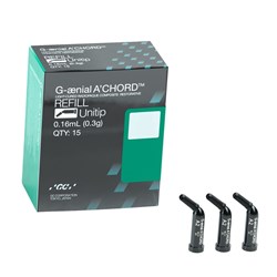 GC GAENIAL A'CHORD Unitips - Universal Light-Cured Radiopaque Composite - Shade A6 - 0.25g, 15-Pack
