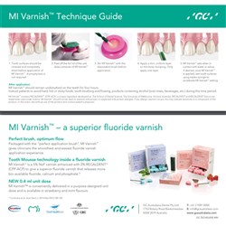 GC MI Varnish - Technique Guide Card