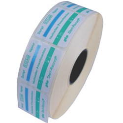 GKE Self Adhesive Label with Process Indicator - Green, 750-Pack