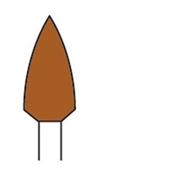 Kerr Hawe Identoflex Gold and Amalgam PrePolisher - Flame - Red, 12-Pack