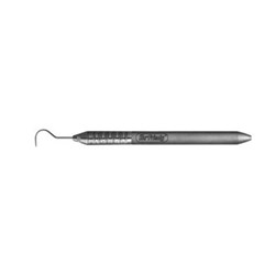 HuFriedyGroup Shepherds Hook Explorer - #23 - Single Ended - #6 Satin Steel Handle