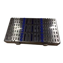 HuFriedyGroup IMS Signature Series Cassette - Flat Space Saver - 7 Instruments - Blue