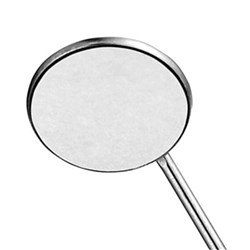 HuFriedyGroup Mouth Mirror - #5 - Double-Sided Front Surface - European Style - 24mm, 6-Pack