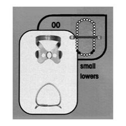 HuFriedyGroup Satin Steel Rubber Dam Clamp - #00 - Anterior