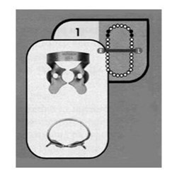 HuFriedyGroup Satin Steel Rubber Dam Clamp - #1 - Upper Premolar