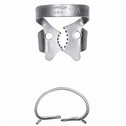 HuFriedyGroup Satin Steel Rubber Dam Clamp - #13A - Lower Left Molars