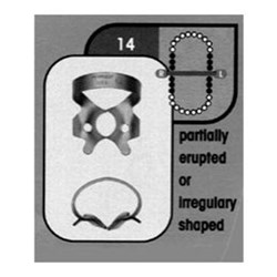 HuFriedyGroup Satin Steel Rubber Dam Clamp - #14 - Molars