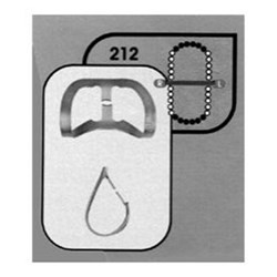 HuFriedyGroup Satin Steel Rubber Dam Clamp - #212 - Anterior