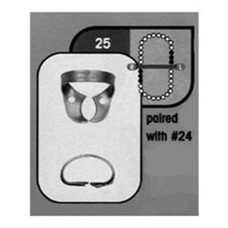 HuFriedyGroup Satin Steel Rubber Dam Clamp - #25 - Molars Upper Left and Lower Right