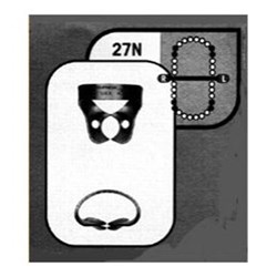 HuFriedyGroup Satin Steel Rubber Dam Clamp - #27N - Premolars